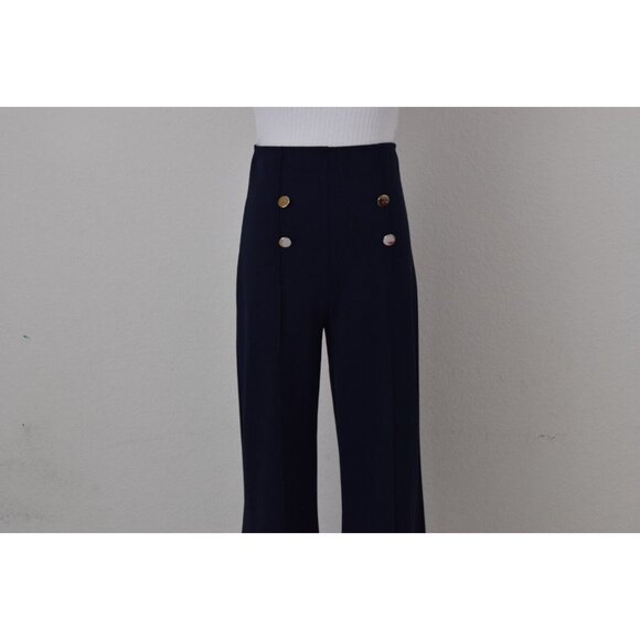 Love Nation Navy High Rise Straight‎ Leg Pants Size Large - Picture 9 of 9